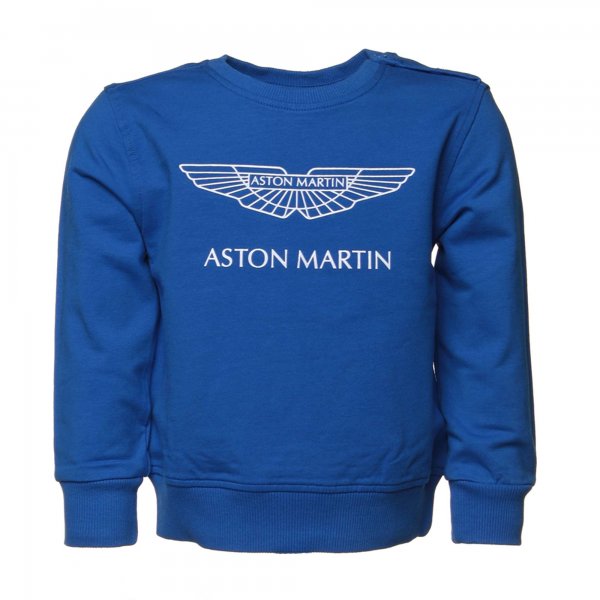 Aston Martin - Felpa bebè blu china con stampa iconica