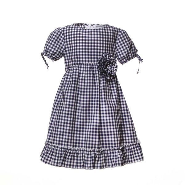 Special Day - WHITE AND BLUE CHECKED GIRL DRESS