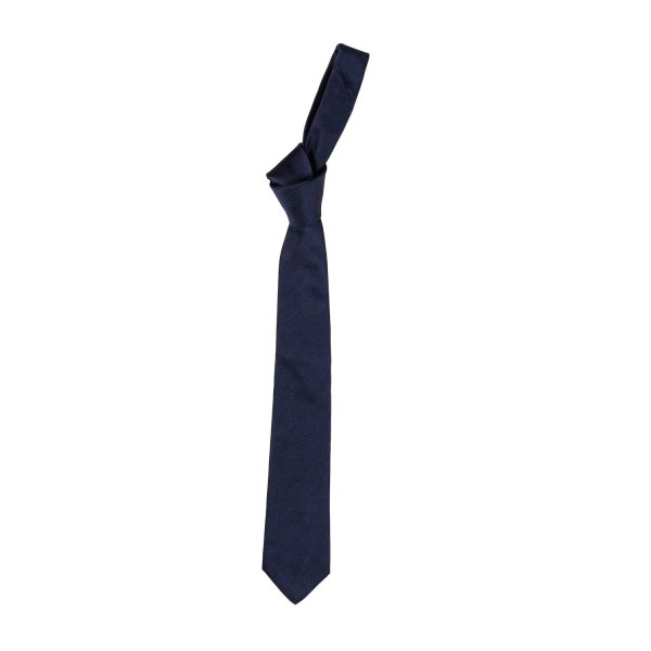 Armani Junior - NAVY BLUE JACQUARD SILK TIE FOR KIDS AND TEENAGER