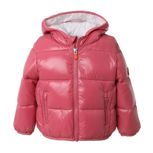Save The Duck - Jody bloom pink and white down jacket for Baby Girls