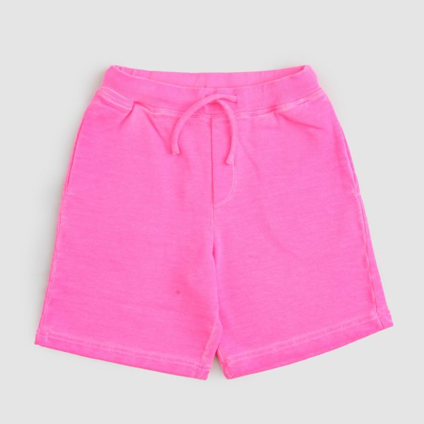 Dsquared2 - pantaloncino rosa fluo con scritta verde