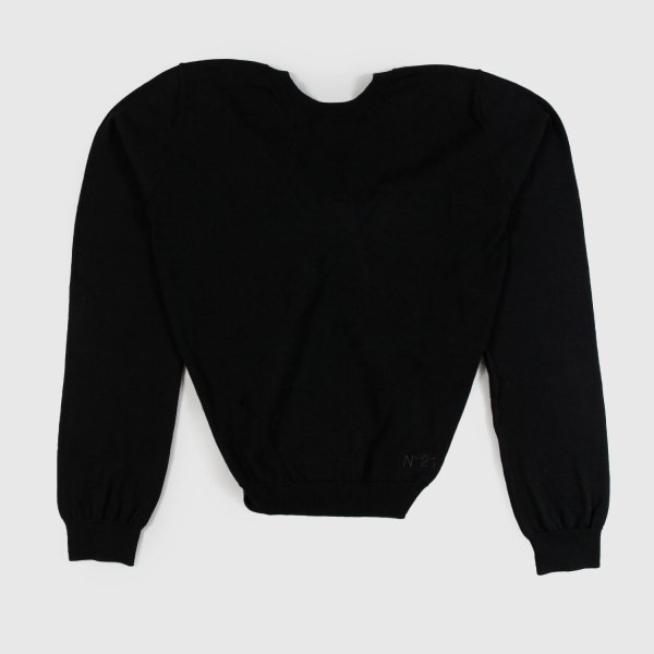 N° 21 - Black Pullover With Weave For Girl
