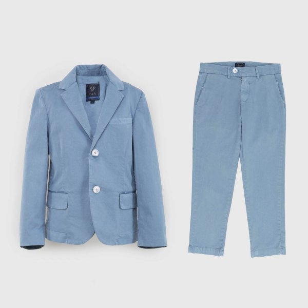 Fay Junior - Child's light blue jacket and trousers suit