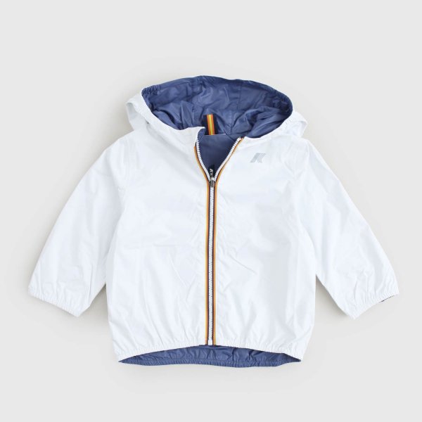 K-Way - giacca reversibile bianca e blu neonato