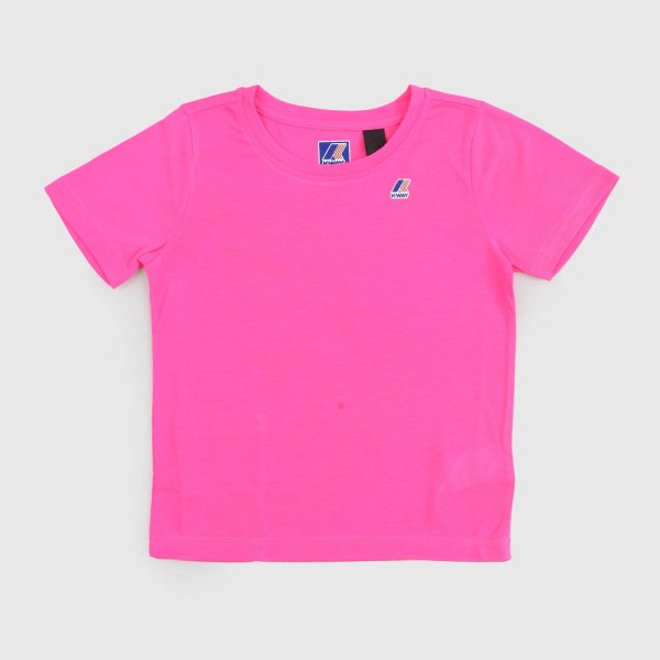 K-Way - t-shirt edouard rosa fluo