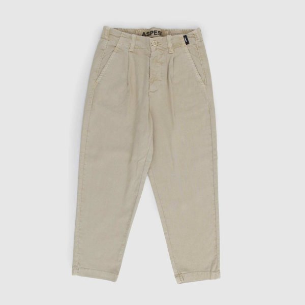 Aspesi - Pantaloni beige in denim elasticizzato