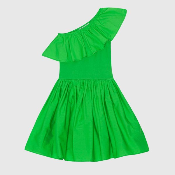 Molo - vestito verde con volant bambina