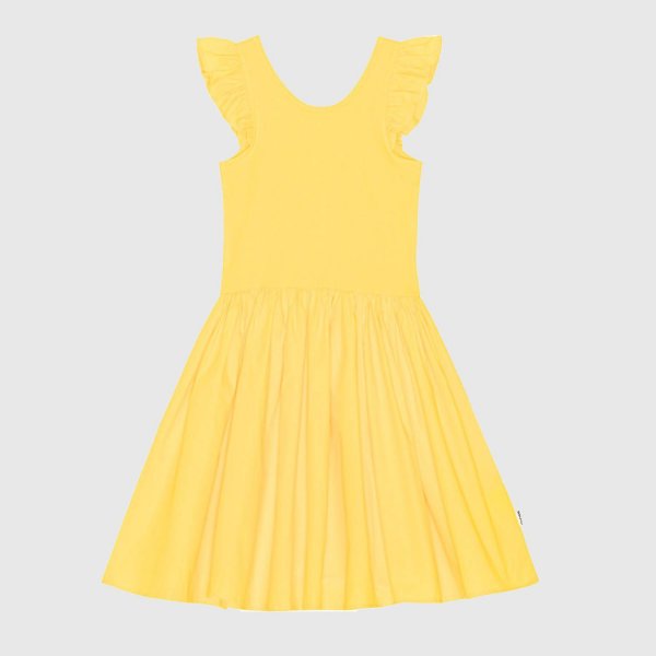 Molo - abito giallo plissettato bambina