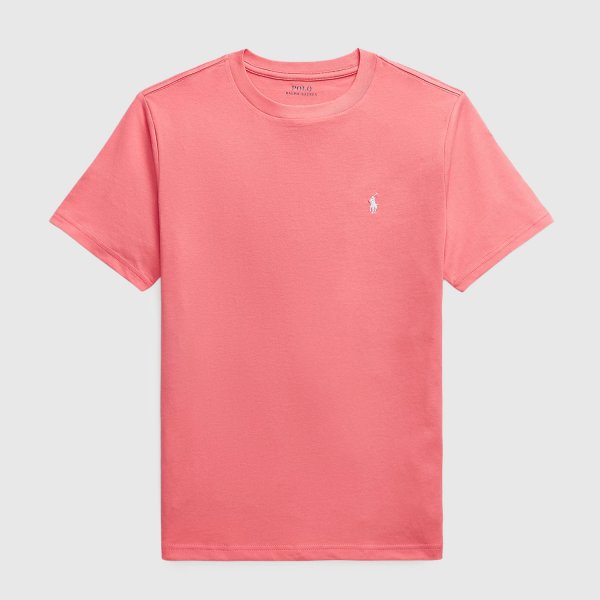 Ralph Lauren - t-shirt rosa con cavallino celeste