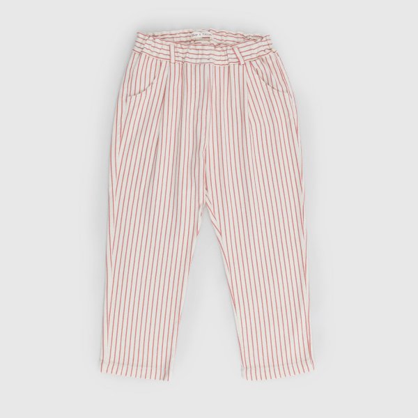 Zhoe & Tobiah - Long Beige Trousers with Vertical Stripes for Girls