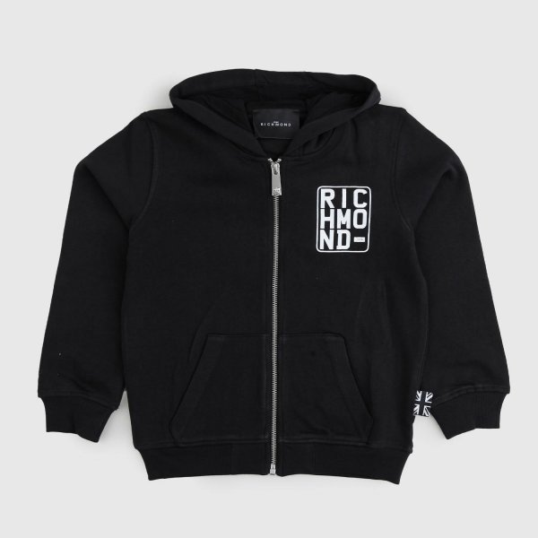 John Richmond - Black Zip Sweatshirt for Boys and Baby