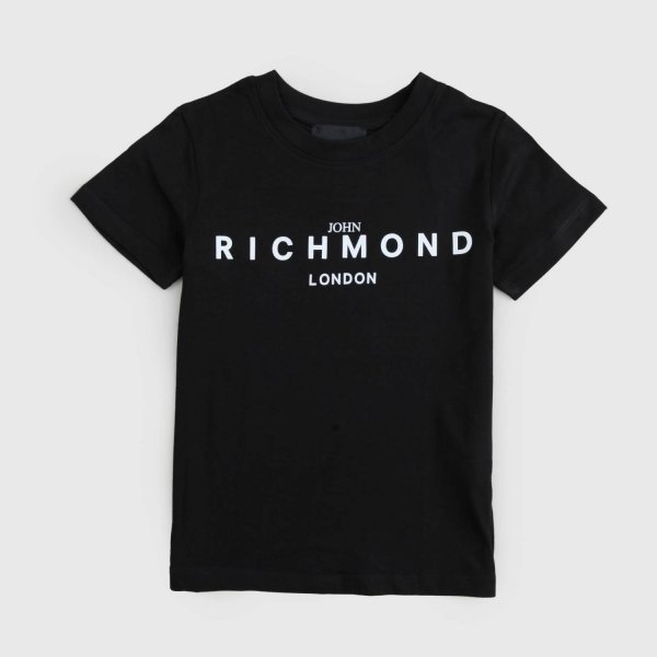 John Richmond - Jr London Black T-Shirt With Logo