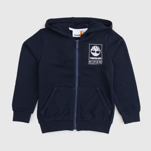 Timberland - Blue Sweatshirt With Zip For Boys And Girls