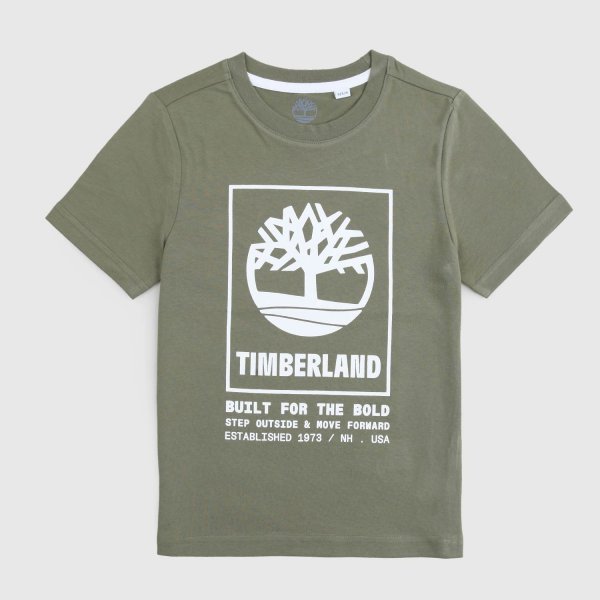 Timberland - t-shirt verde albero ragazzo