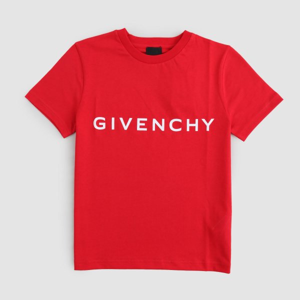 Givenchy - maglia maniche corte rossa e bianca ragazzo