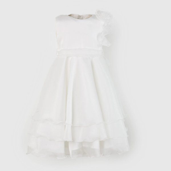 Bella Brilly - abito bianco con fiore bambina