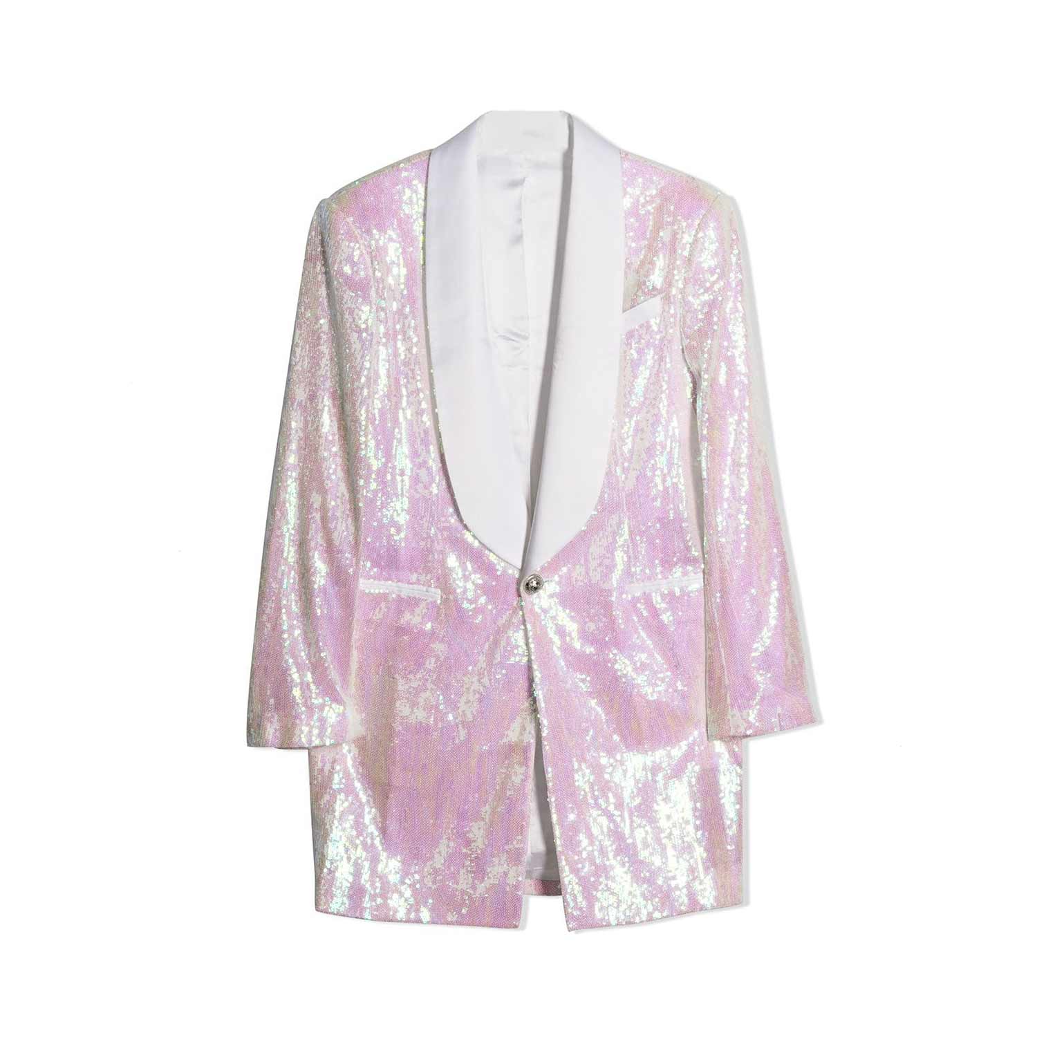 Balmain - Pink Sequin Jacket For Girl ...