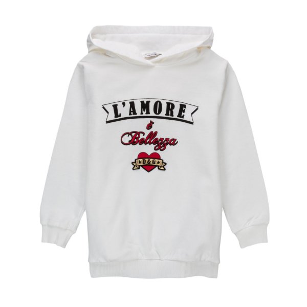 Dolce & Gabbana - HOODIE WITH LOGO FOR GIRLS