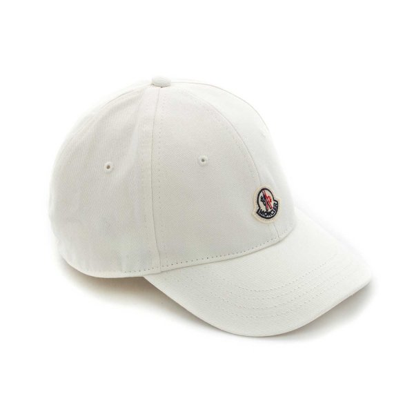 Moncler - WHITE CAP WITH LOGO FOR BOYS