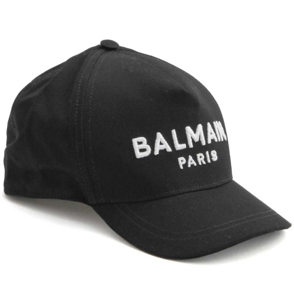 Balmain - UNISEX BLACK CAP WITH LOGO 01