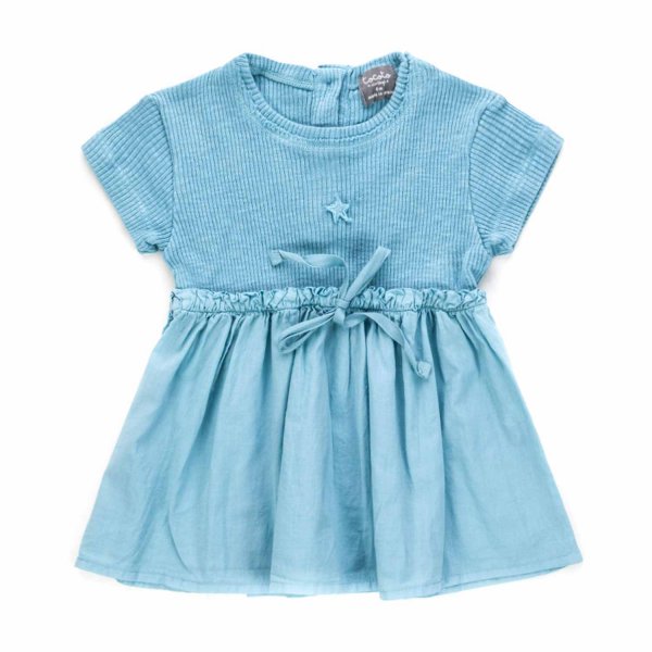 Tocotò Vintage - BABY GIRL LIGHT BLUE DRESS