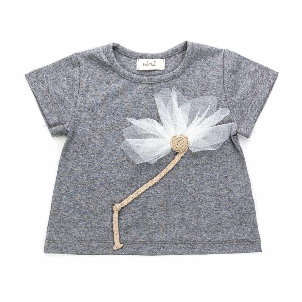 Olive - BABY GIRL T-SHIRT WITH FLOWER
