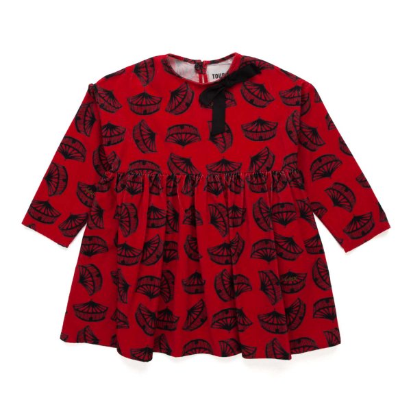 Touriste - RED COTTON DRESS FOR GIRL