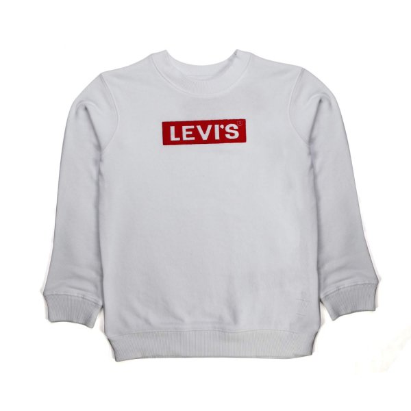 Levi's - WHITE COTTON SWEATSHIRT WITH LOGO