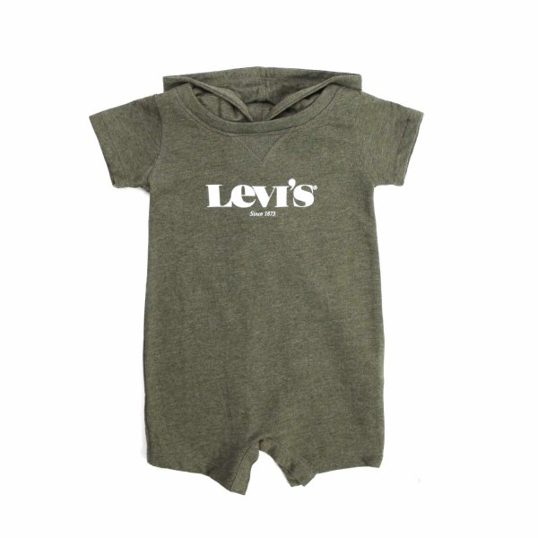 Levi's - BABY UNISEX HOODED GREEN JUMPSUIT