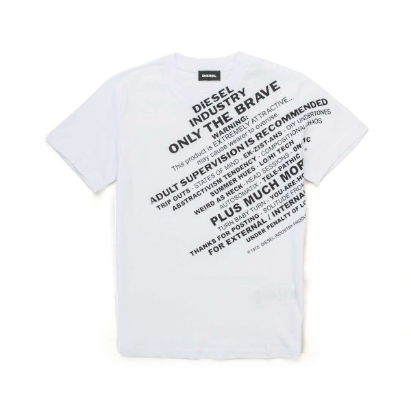 Diesel - WHITE PRINTED T-SHIRT FOR BABY