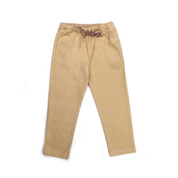 Madson Discount - BEIGE LINEN TROUSERS FOR CHILDREN AND TEENAGER