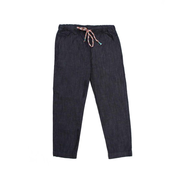 Madson Discount - DARK BLUE COTTON TROUSERS FOR CHILDREN AND TEEN
