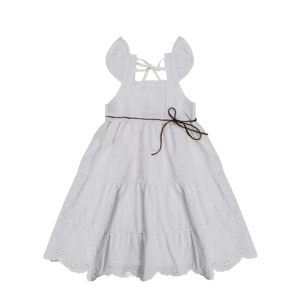 Olive - LITTLE GIRL WHITE SLEEVELESS DRESS