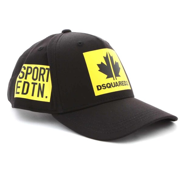 Dsquared2 - BLACK AND YELLOW BASEBALL HAT FOR CHILDREN AND TEEN