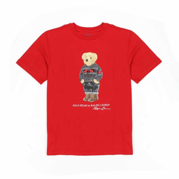 Ralph Lauren - RED POLO BEAR T-SHIRT FOR CHILDREN AND TEEN