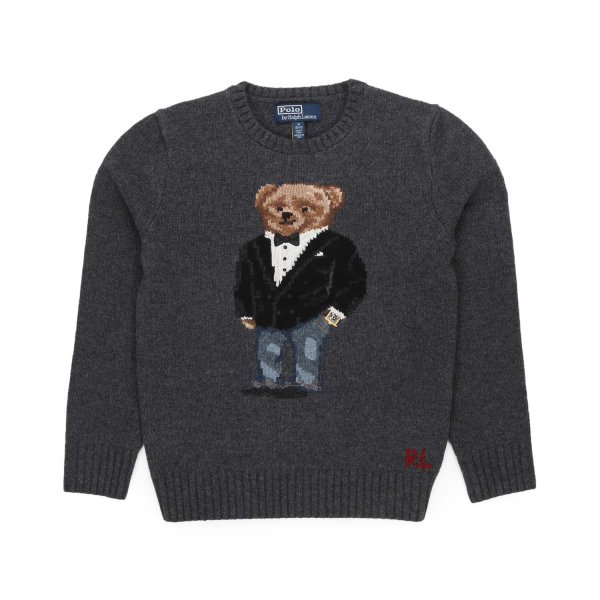 Ralph Lauren - GRAY POLO BEAR PULLOVER FOR CHILDREN AND TEENAGER