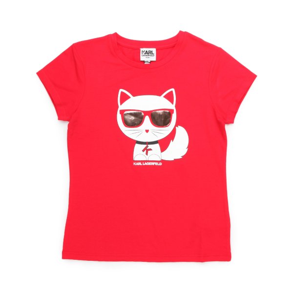 Karl Lagerfeld - CAT PRINT T-SHIRT FOR GIRL