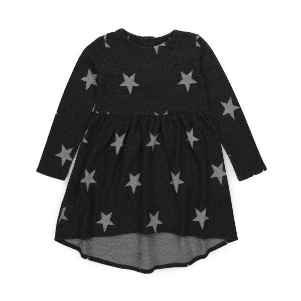 Magil - ANTHRACITE GIRL DRESS WITH SILVER STARS