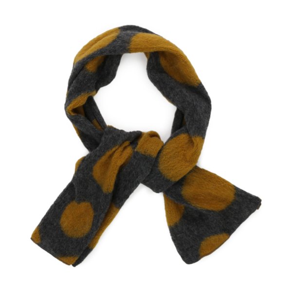 Magil - GRAY AND MUSTARD POLKA DOT SCARF FOR GIRLS AND TEEN