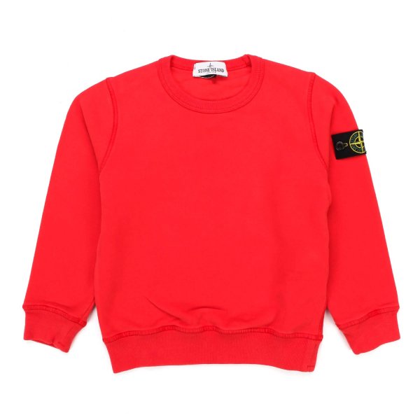 Stone Island - RED SWEATSHIRT WITH LOGO PATCH FOR CHILDREN AND TEEN