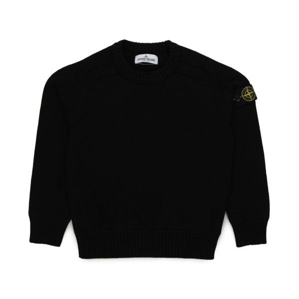 Stone Island - BLACK PULLOVER FOR CHILDREN AND TEEN