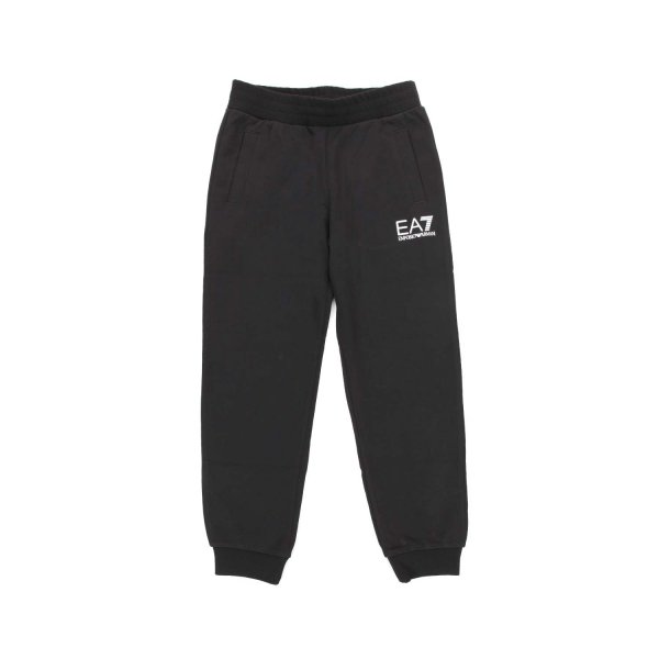 Armani Junior - BLACK EA7 TRACK PANTS FOR CHILDREN AND TEENAGERS