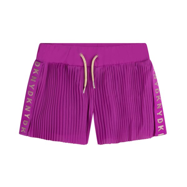 Dkny - PURPLE PLEATED SHORTS FOR GIRLS AND TEEN