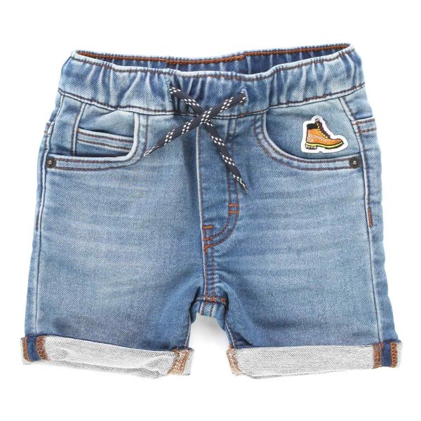 Timberland - DENIM BERMUDA WITH PATCH FOR BABY AND CHILD