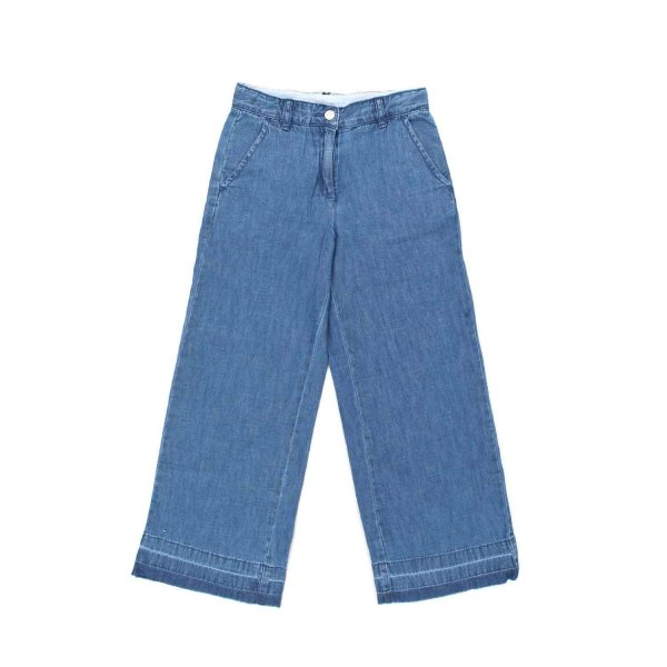 Stella Mccartney - DENIM BLUE PALAZZO JEANS FOR GIRLS AND TEEN