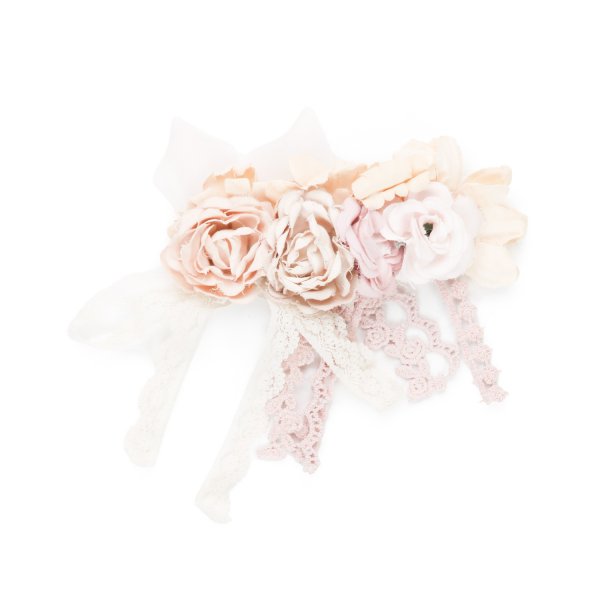 Mimilú - PINK AND BEIGE FLORAL CLASP FOR CEREMONY