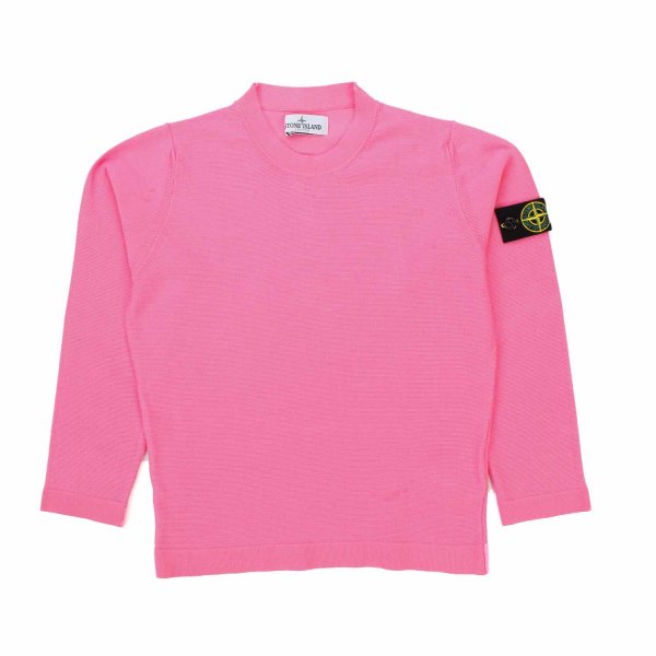 Stone Island - PINK SWEATER WITH PATCH FOR CHILDREN AND TEEN