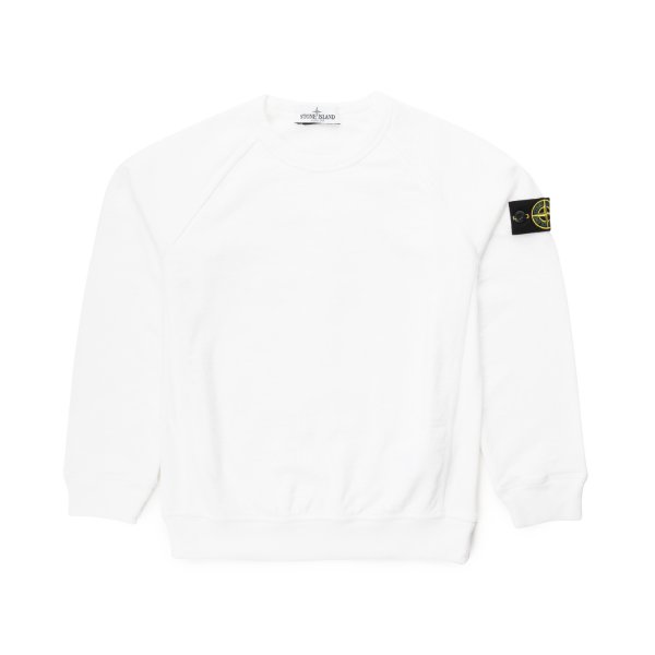 Stone Island - WHITE SWEATSHIRT WITH COMPASS PATCH FOR BOYS