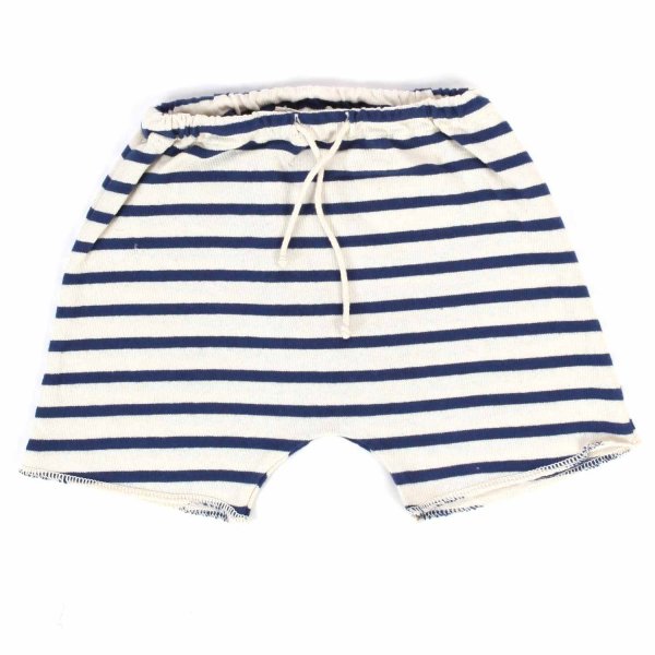 Babe & Tess - UNISEX WHITE AND BLUE STRIPED SHORTS FOR BABY