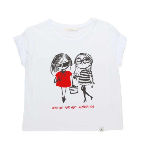 Souvenir - WHITE T-SHIRT WITH PRINT FOR WOMEN AND TEEN